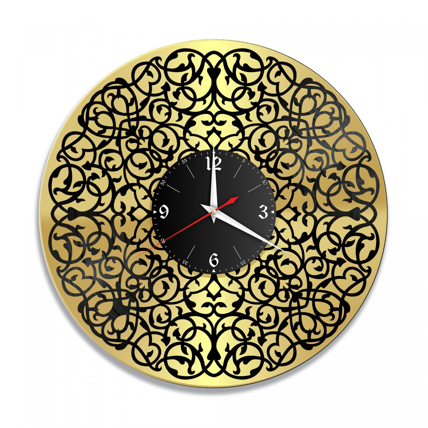 Часы настенные "Декор, золото" из винила, №2 VC-10927-1