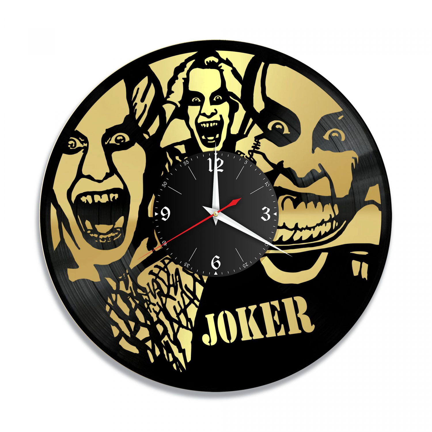 Часы настенные "Джокер (Joker), золото" из винила, №5 VC-12026-1