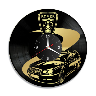 Часы настенные "Rover 75, золото" из винила, №2