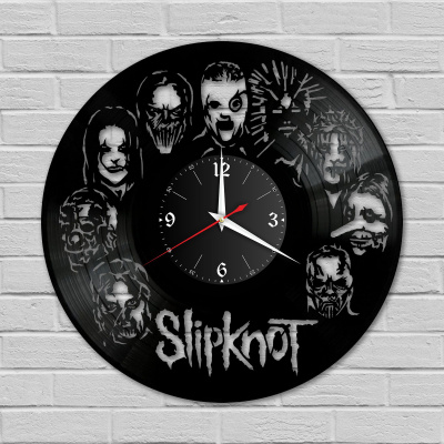 Часы настенные "группа Slipknot" из винила, №2
