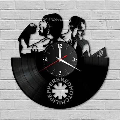 Часы настенные "группа Red Hot Chili Peppers" из винила, №3