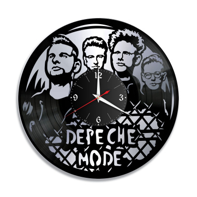Часы настенные "группа Depeche Mode, серебро" из винила, №5