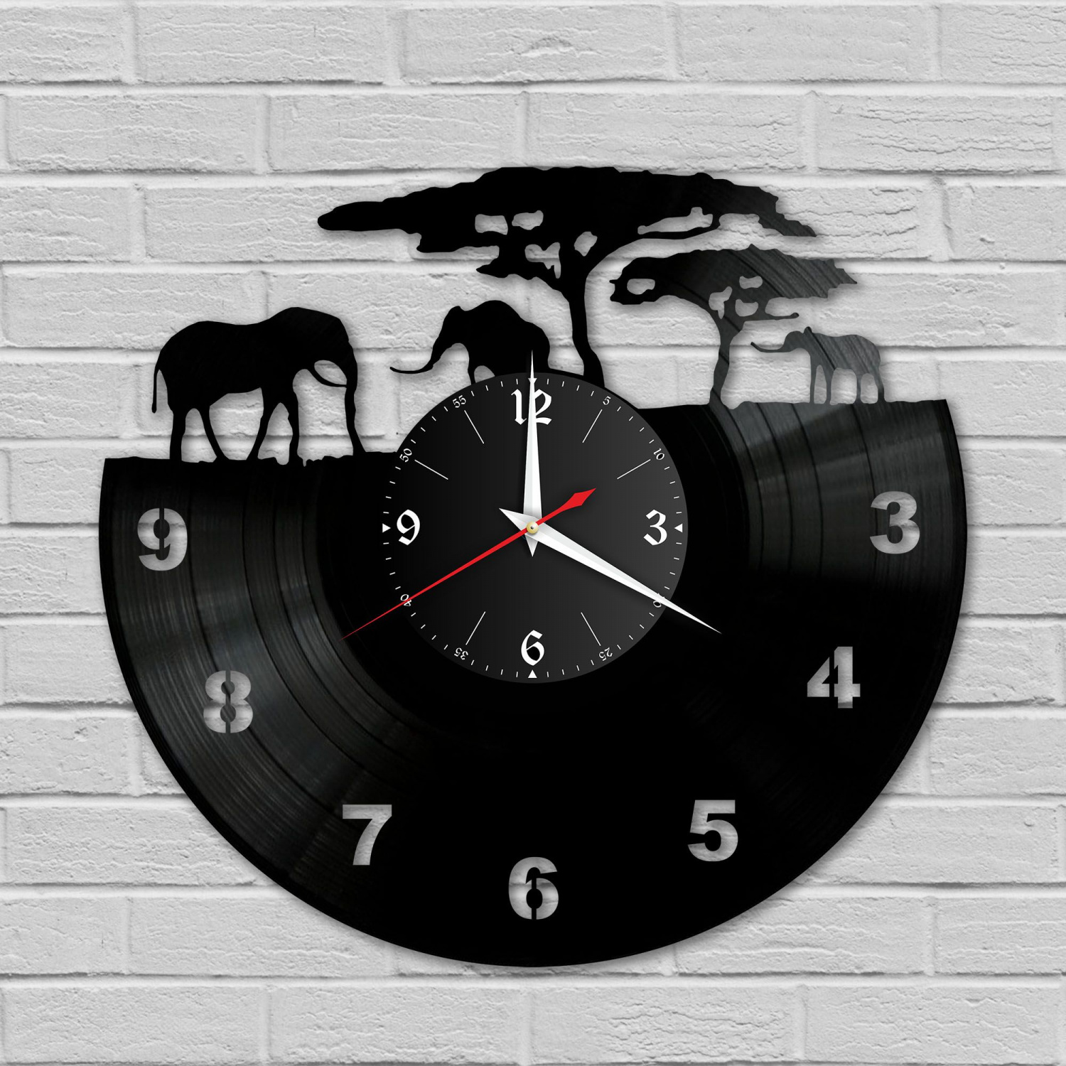 Часы настенные "Африка" из винила, №1 VC-10468