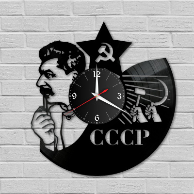 Часы настенные "Иосиф Сталин" из винила, №1