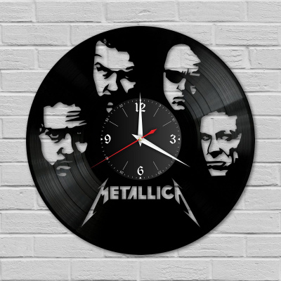 Часы настенные "группа Metallica" из винила, №2
