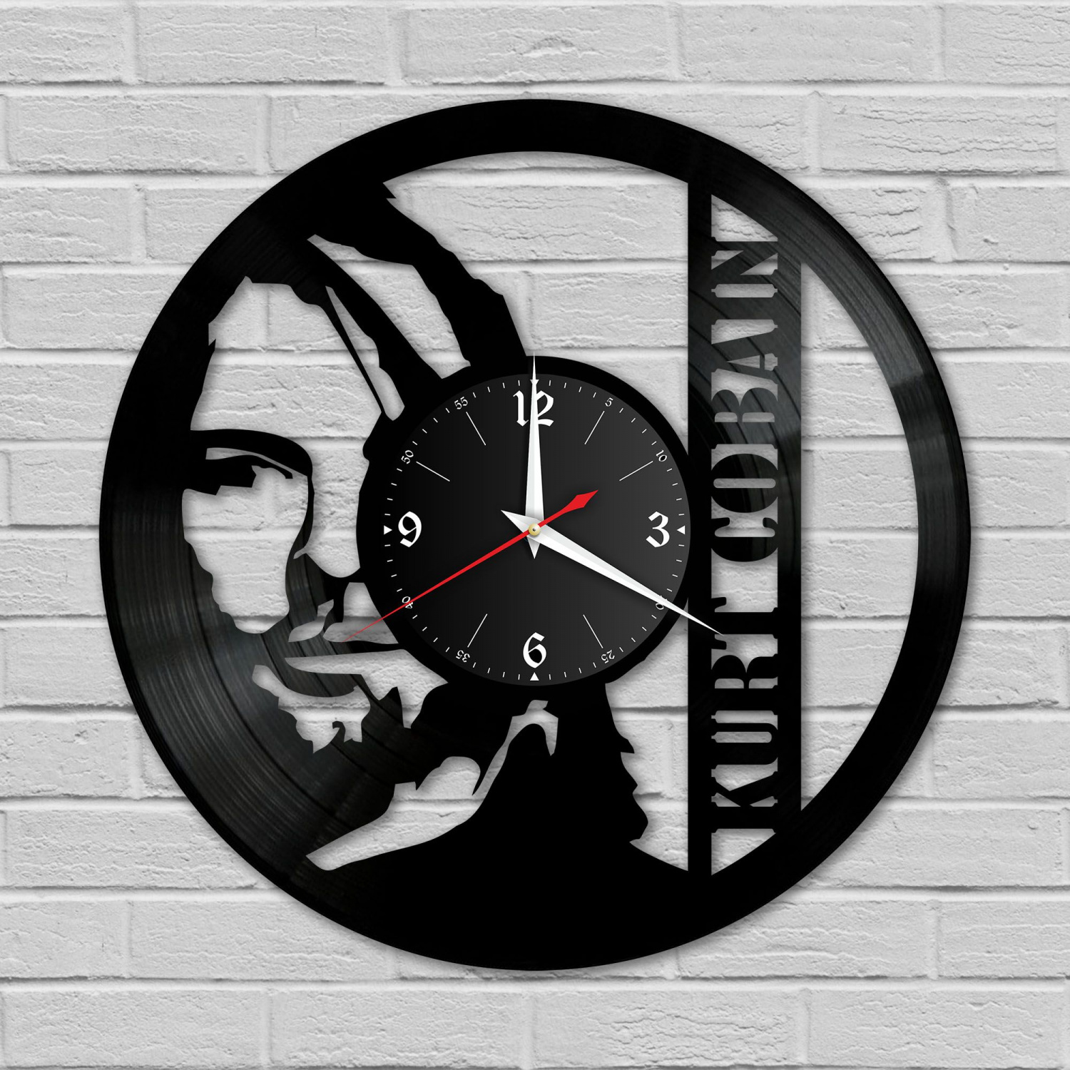 Часы настенные "группа Nirvana" из винила, №3 VC-10129