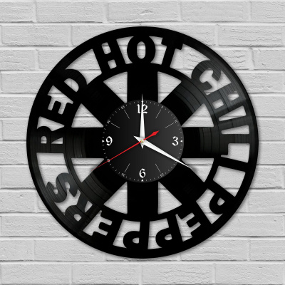 Часы настенные "группа Red Hot Chili Peppers" из винила, №2