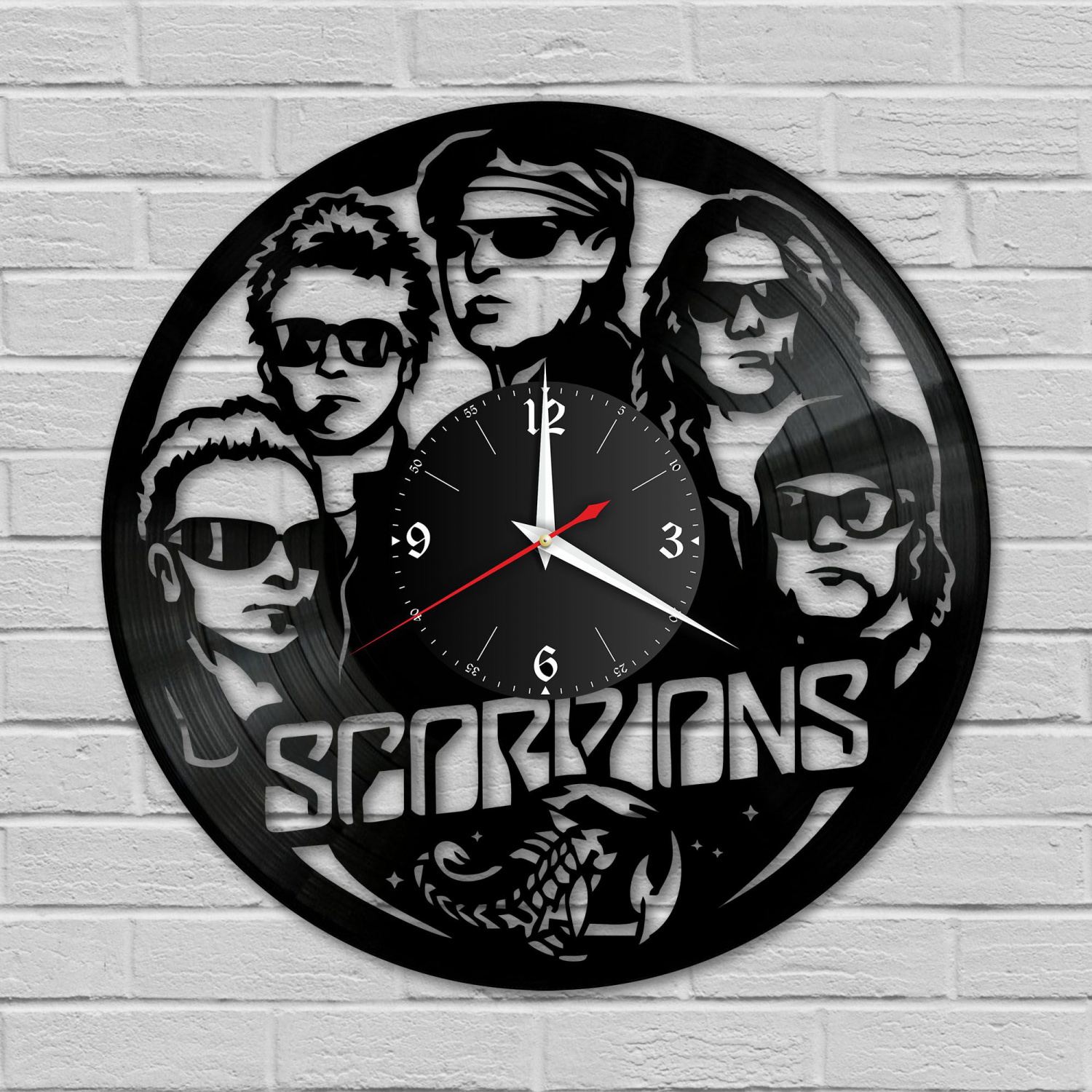Часы настенные "группа Scorpions" из винила, №1 VC-10158