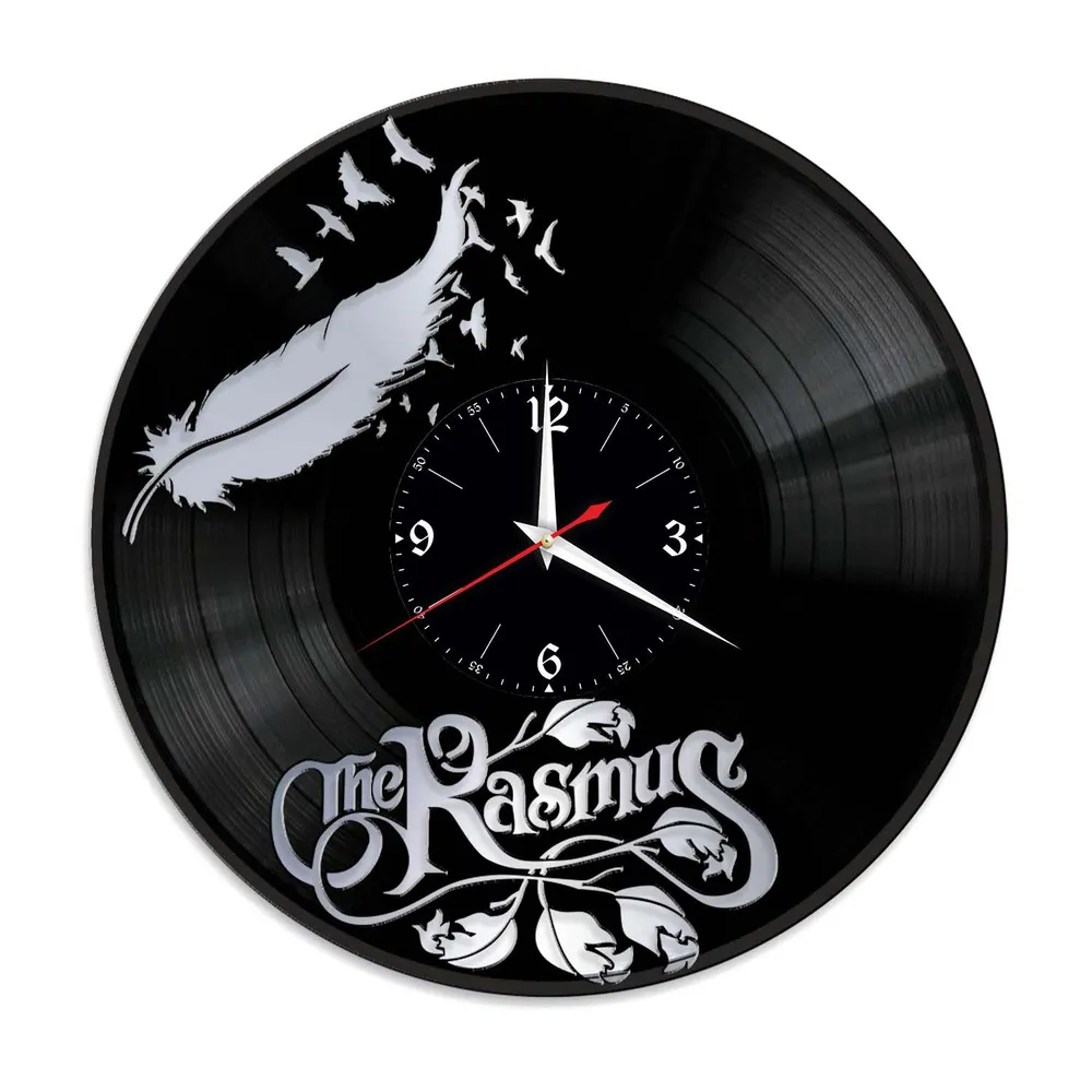 Часы настенные "группа The Rasmus, серебро" из винила, №1 VC-14000-2
