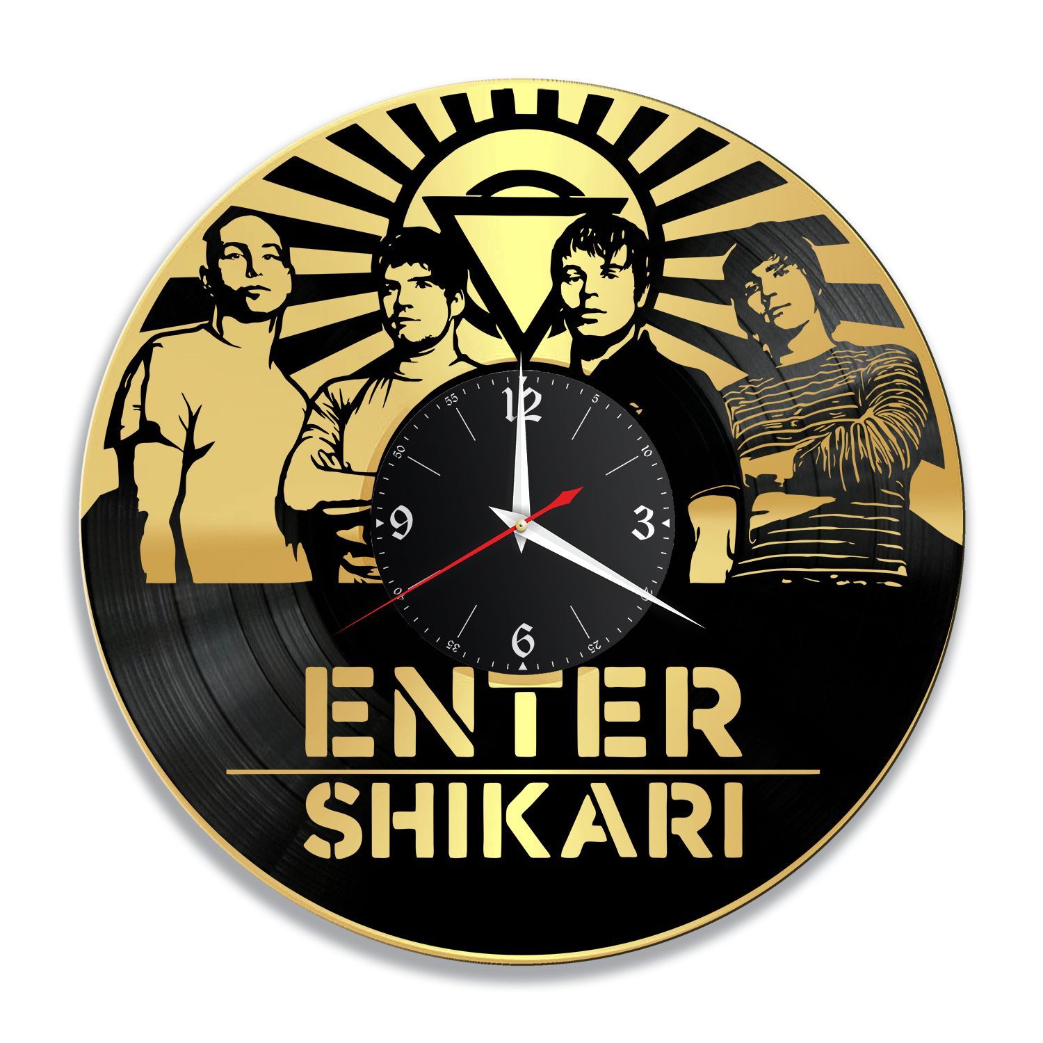 Часы настенные "Enter Shikari, золото" из винила, №1 VC-12246-1