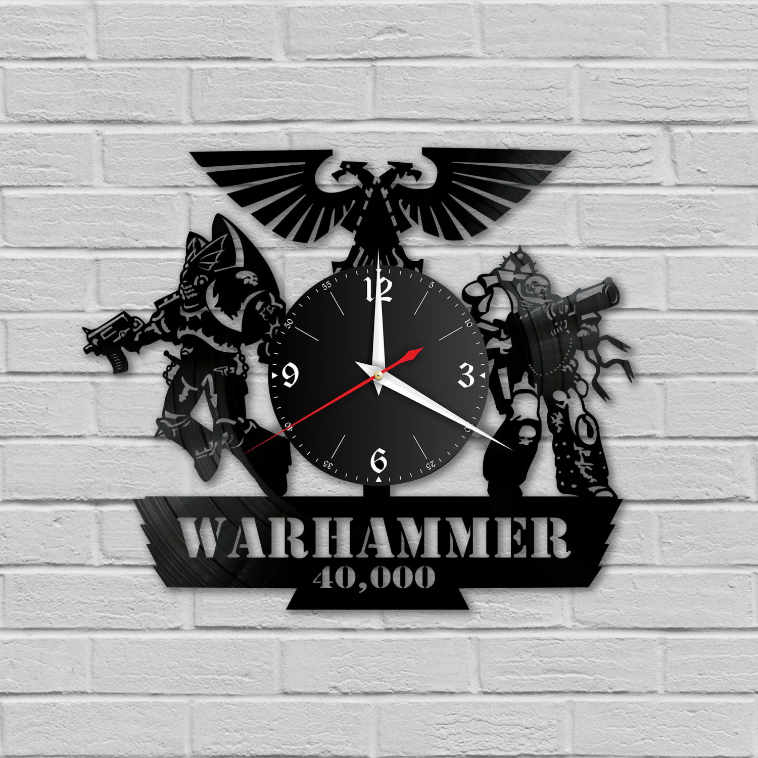 Часы настенные "Warhammer 40000" из винила, №1 VC-10565