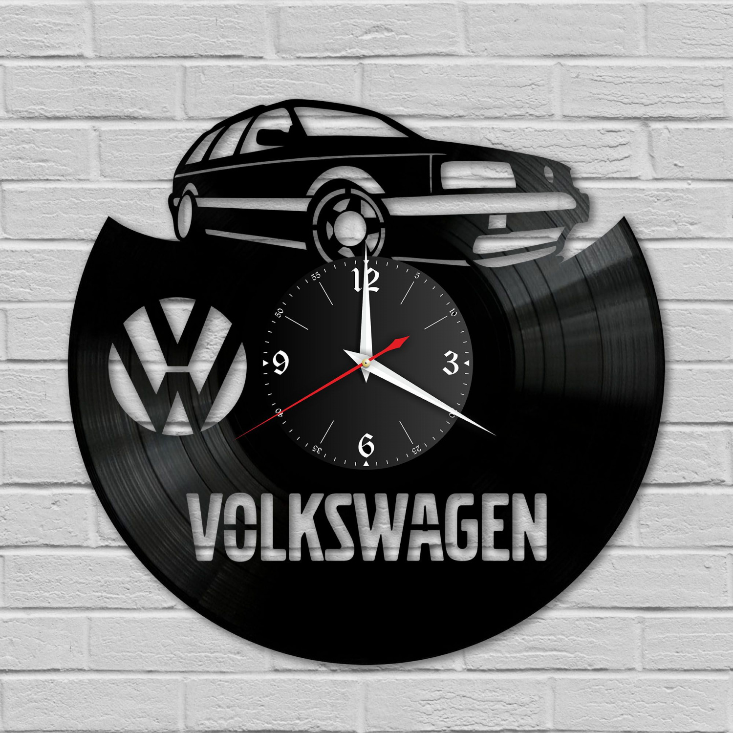 Часы настенные "Volkswagen" из винила, №2 VC-10432