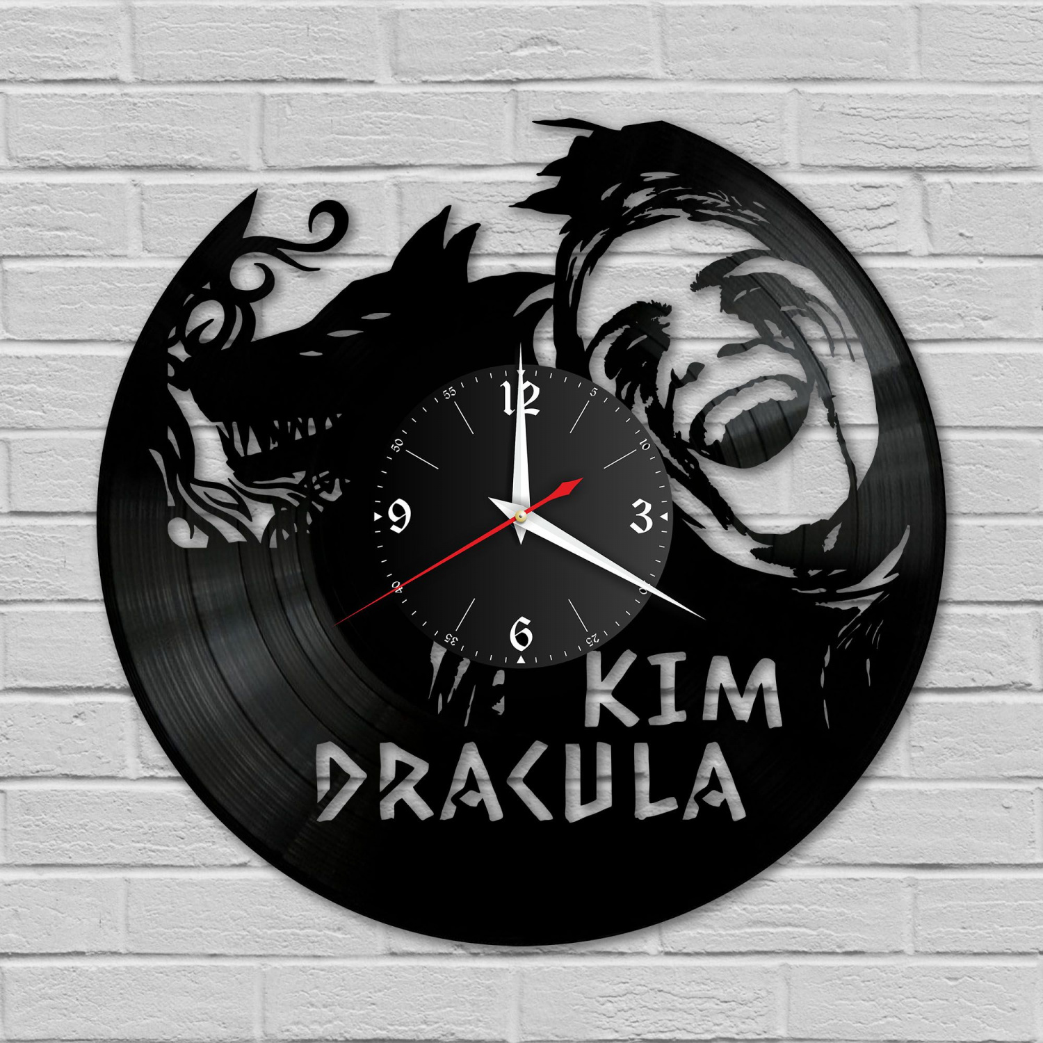 Часы настенные "Ким Дракула (Kim Dracula)" из винила, №1 VC-10870