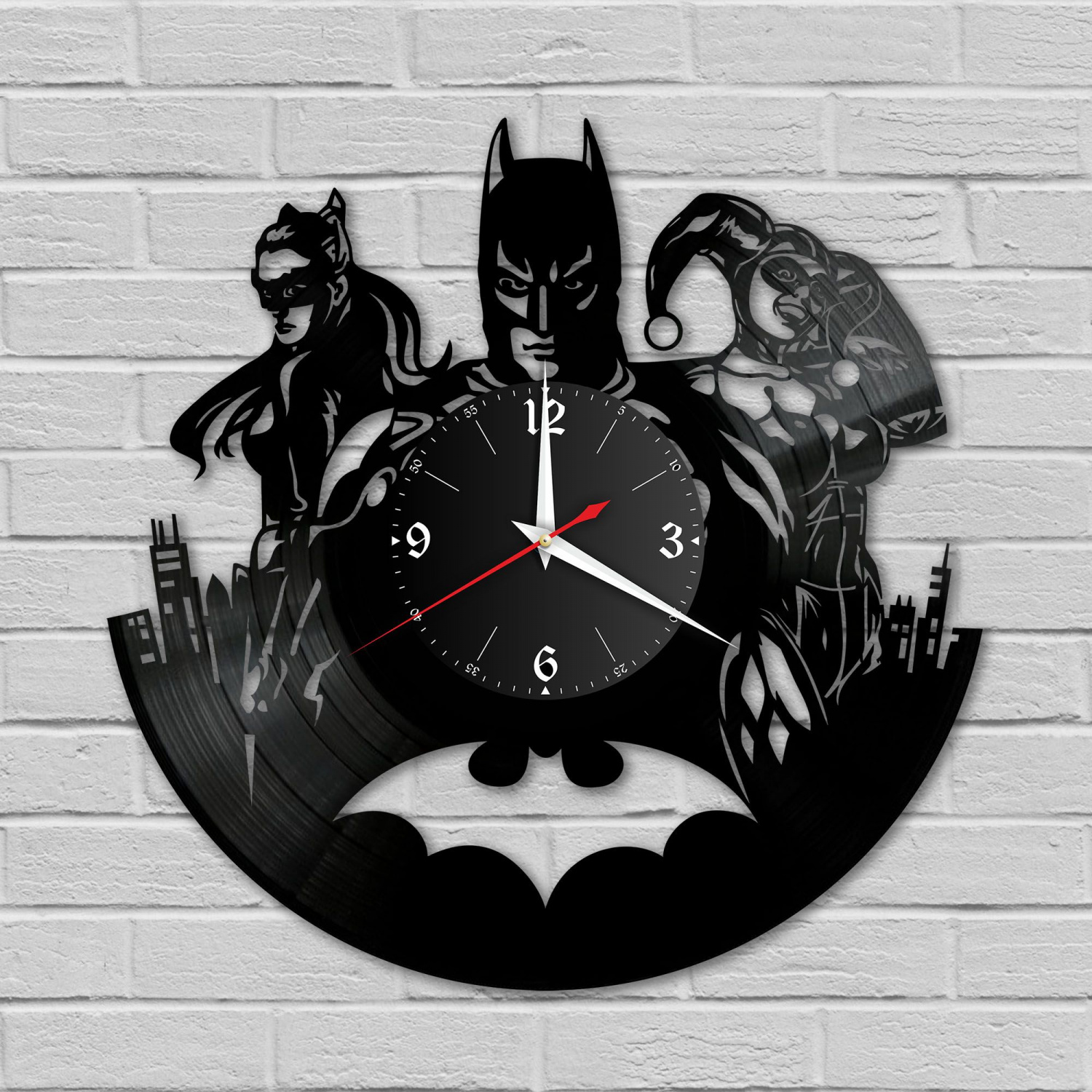 Часы настенные "Бетмен (Batman)" из винила, №7 VC-12015