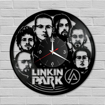 Часы настенные "группа Linkin Park" из винила, №1