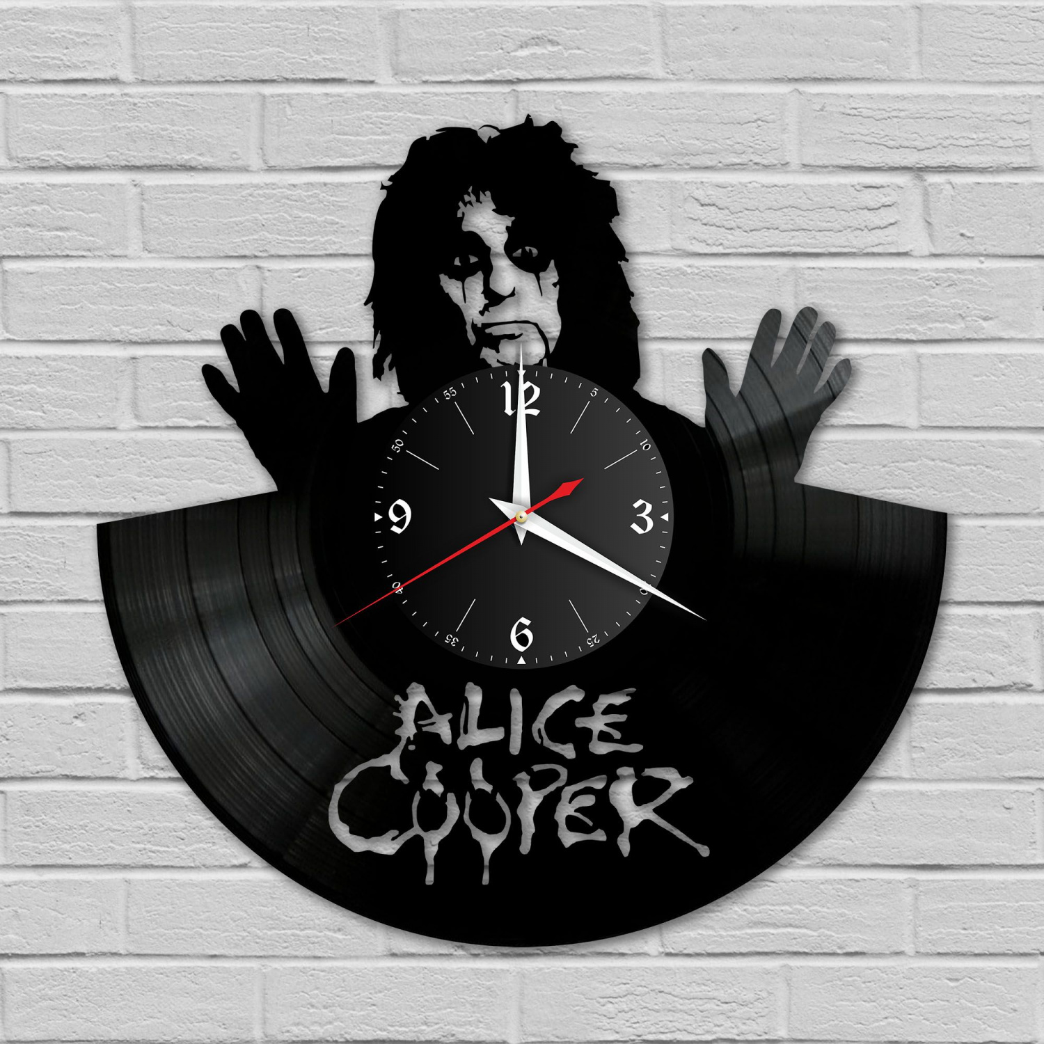Часы настенные "Alice Cooper" из винила, №1 VC-10080
