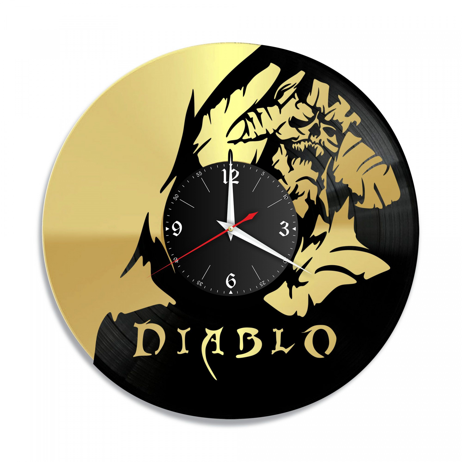 Часы настенные "Игра Diablo, золото" из винила, №1 VC-10556-1