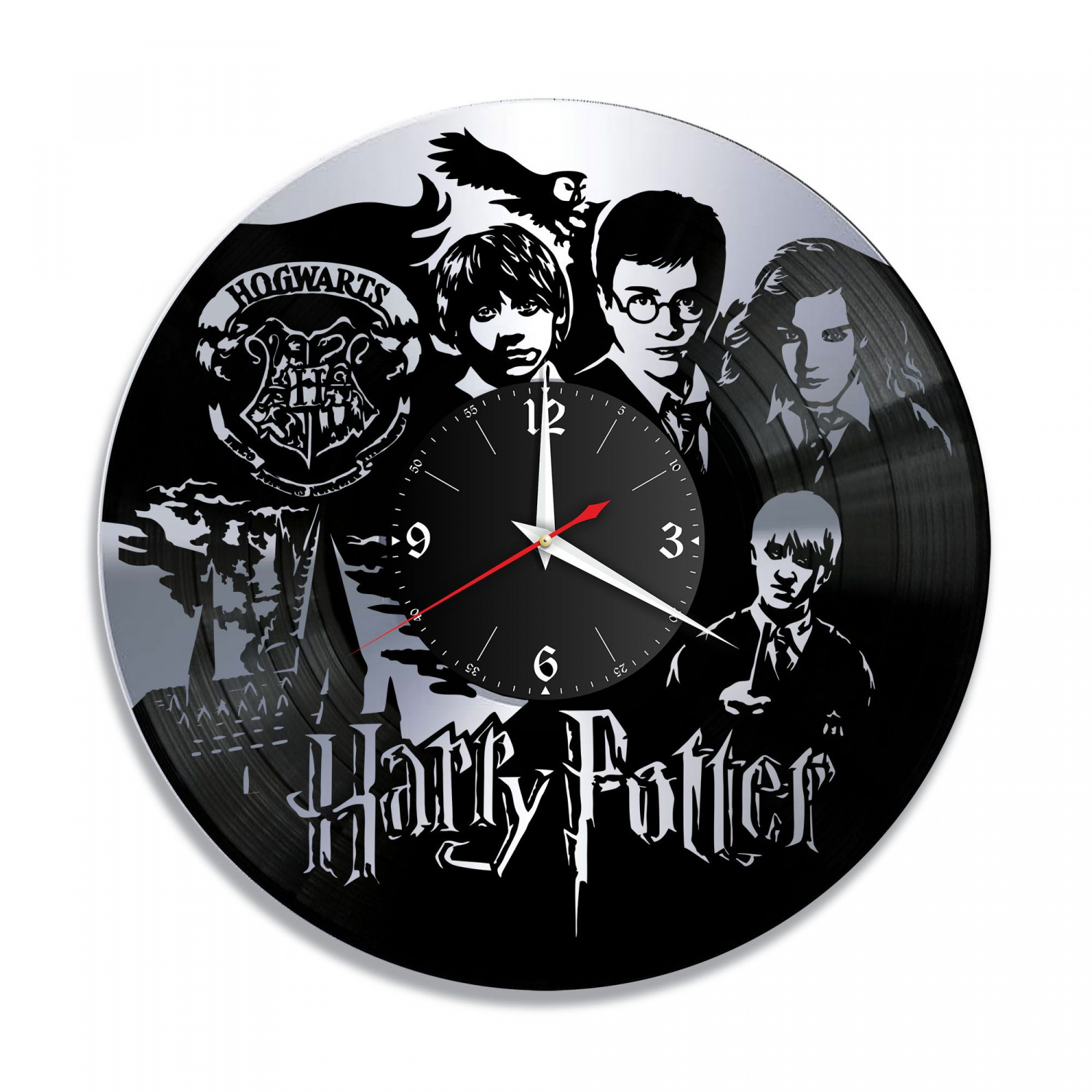 Часы настенные "Гарри Поттер, серебро" из винила, №6 VC-10858-2