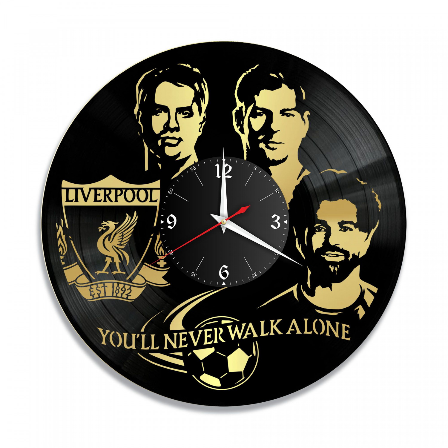 Часы настенные "Ливерпуль (Liverpool), золото" из винила, №2 VC-10542-1