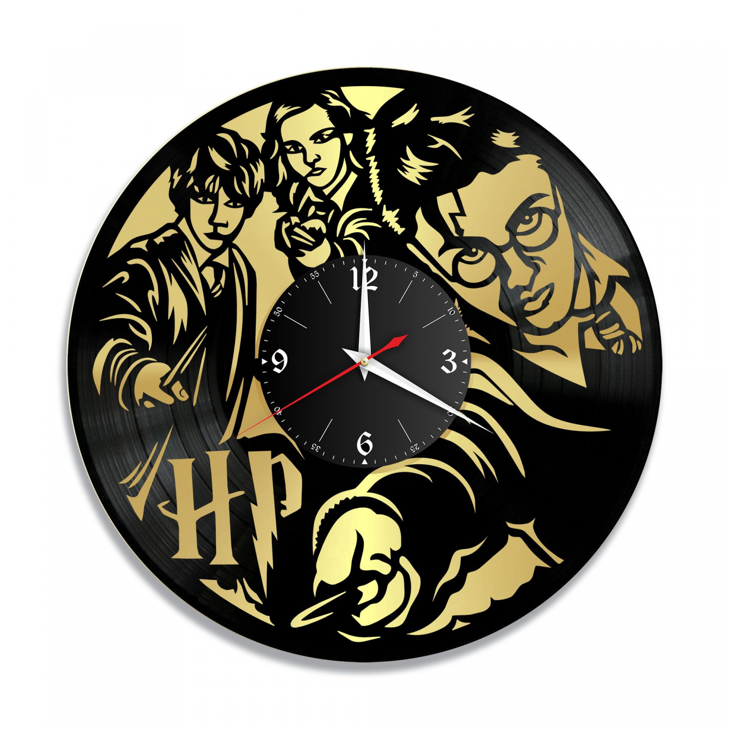 Часы настенные "Гарри Поттер, золото" из винила, №1 VC-10356-1