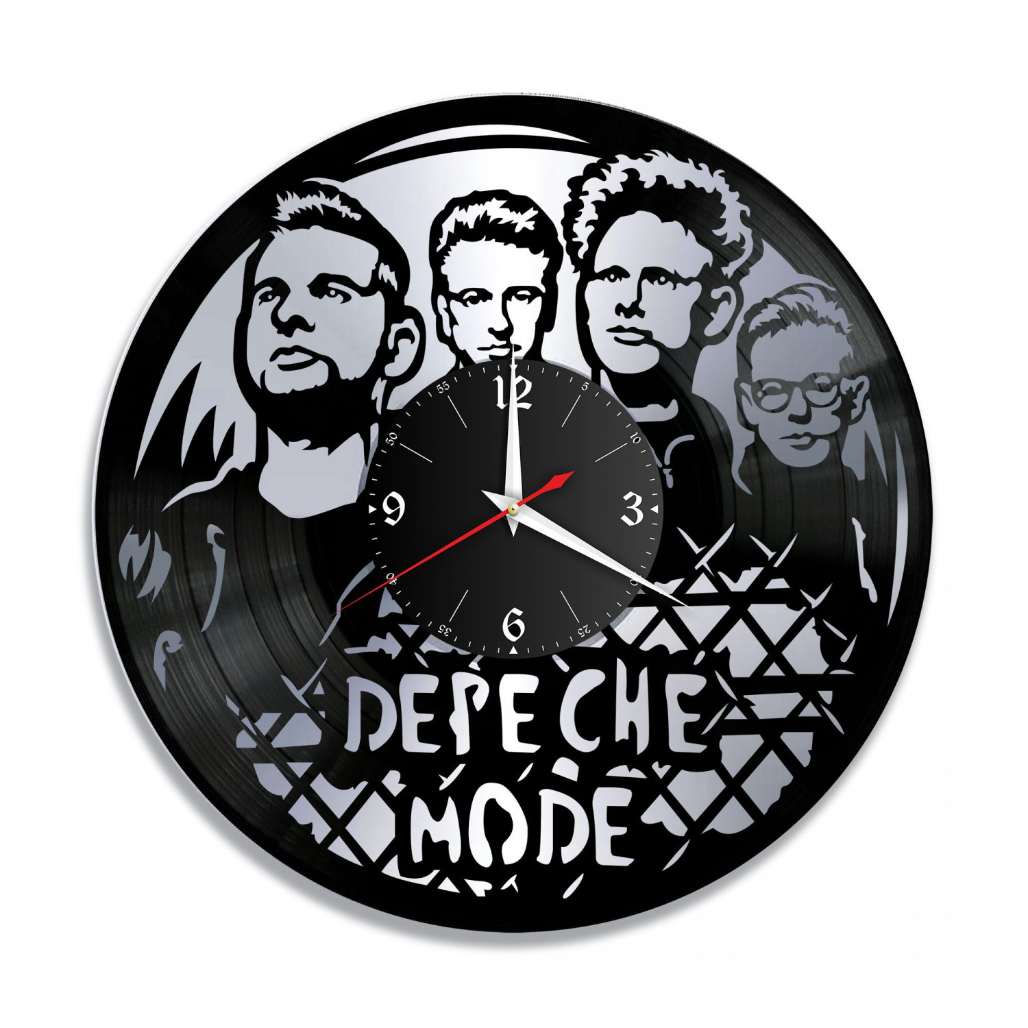 Часы настенные "группа Depeche Mode, серебро" из винила, №5 VC-10095-2