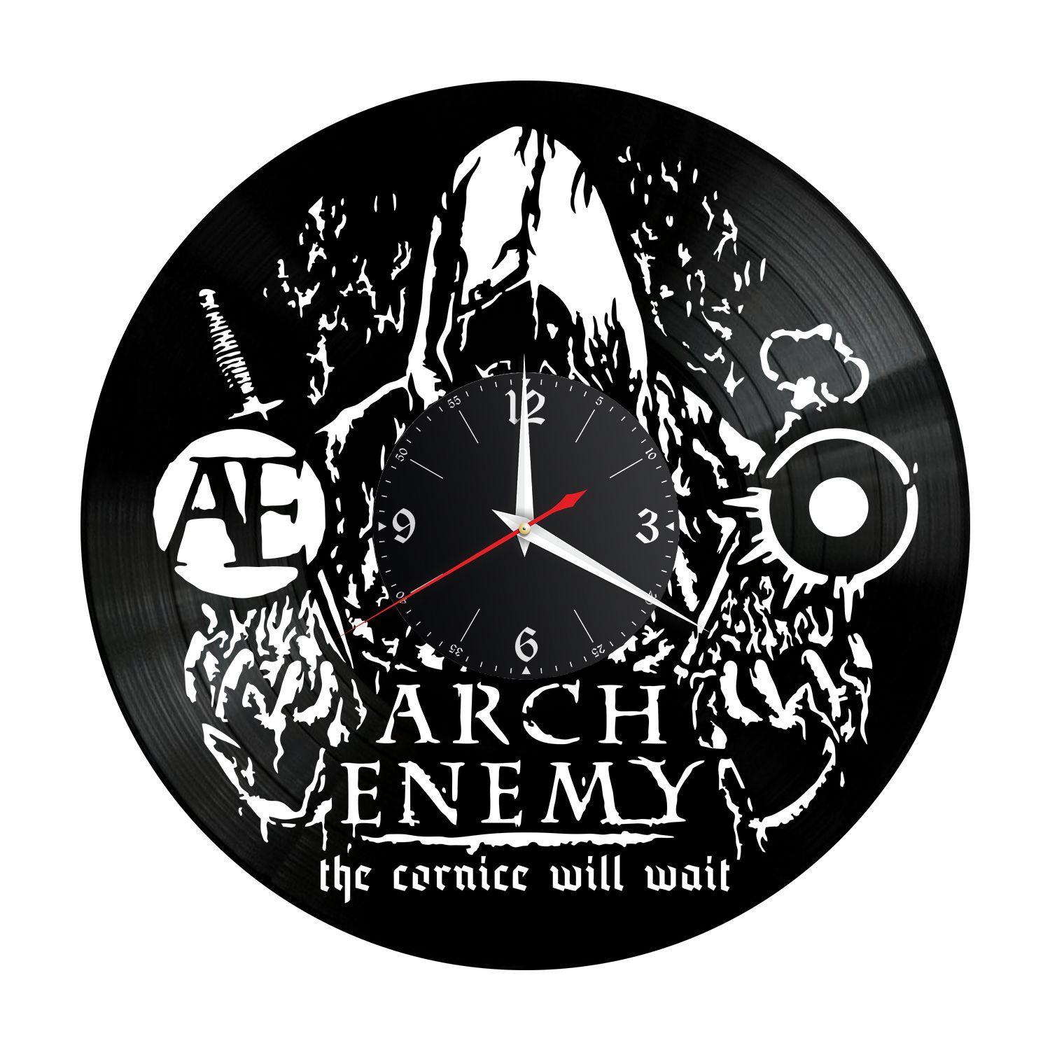 Часы настенные "Arch Enemy" из винила, №1 VC-12245