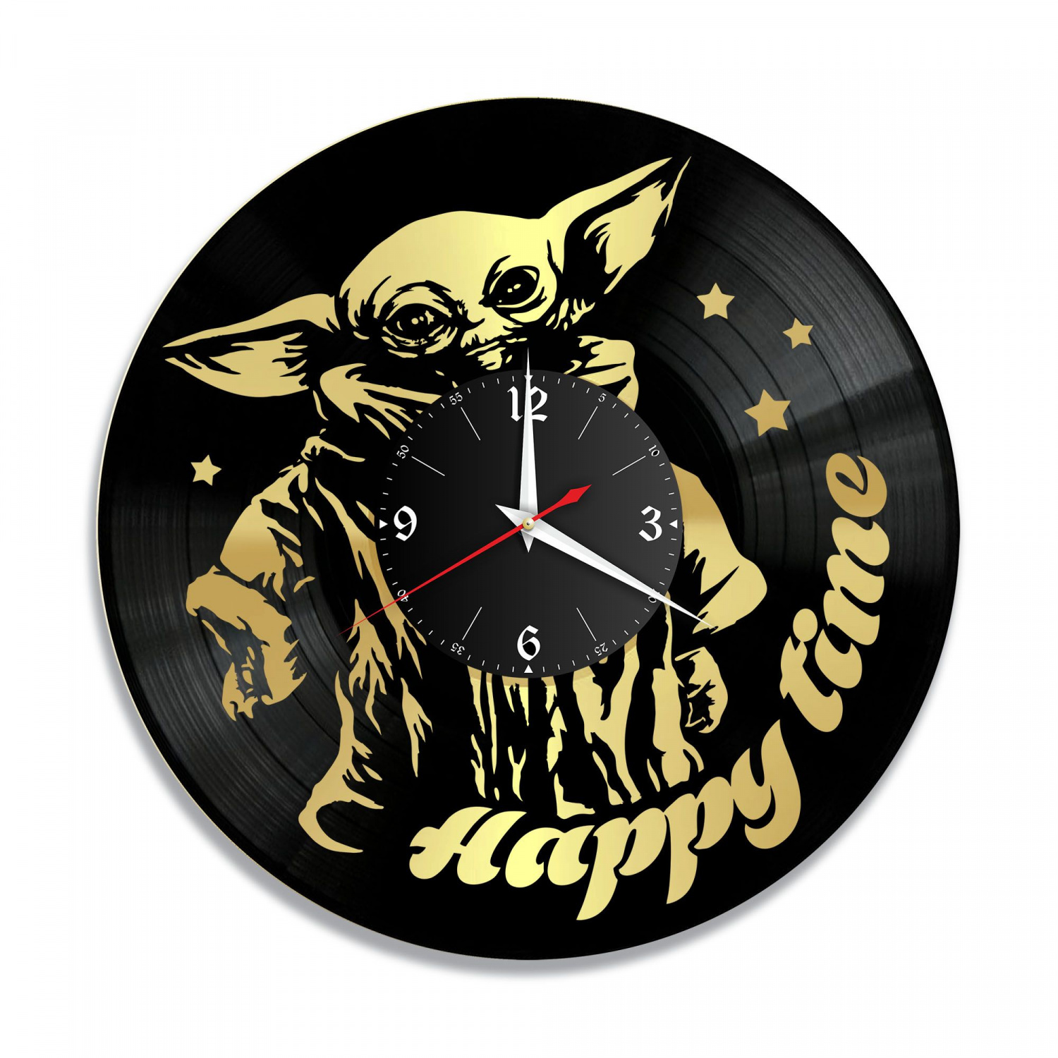 Часы настенные "Звездные Войны (Star Wars), золото" из винила, №10 VC-12030-1