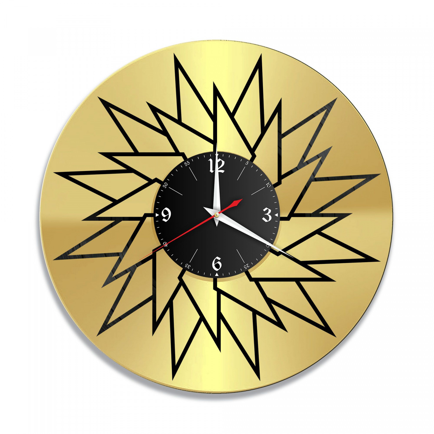 Часы настенные "Декор, золото" из винила, №5 VC-12022-1