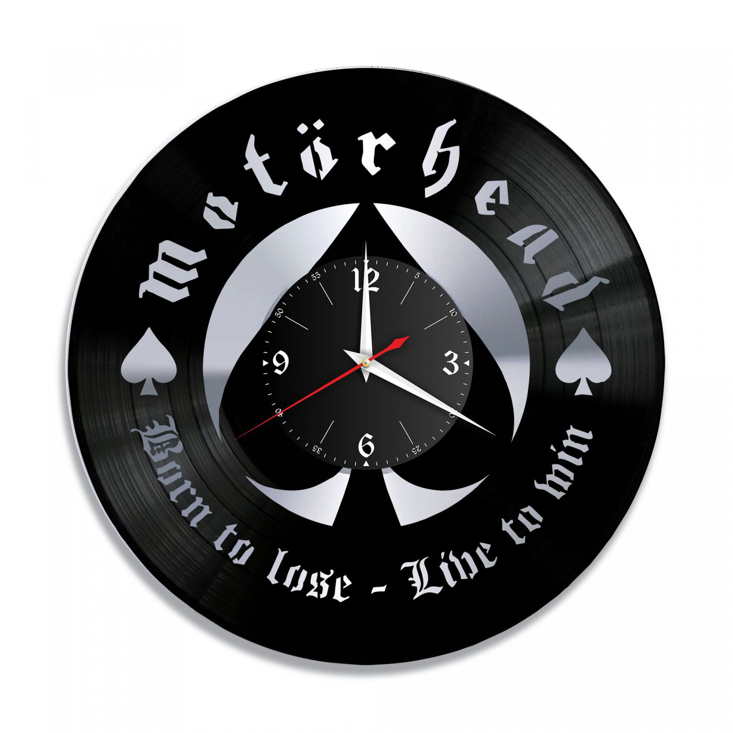 Часы настенные "группа Motorhead, серебро" из винила, №2 VC-10122-2