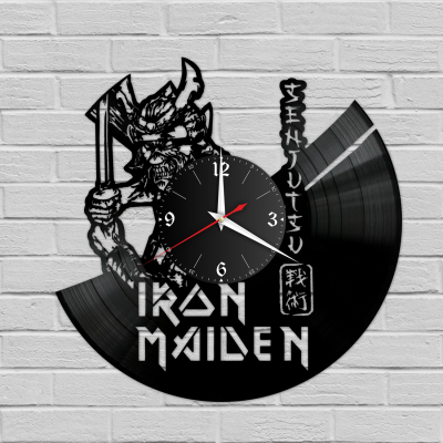 Часы настенные "Iron Maiden" из винила, №4