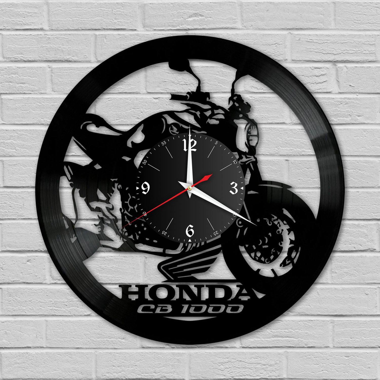 Часы настенные "Мото (Honda CB1000)" из винила, №12 VC-10440