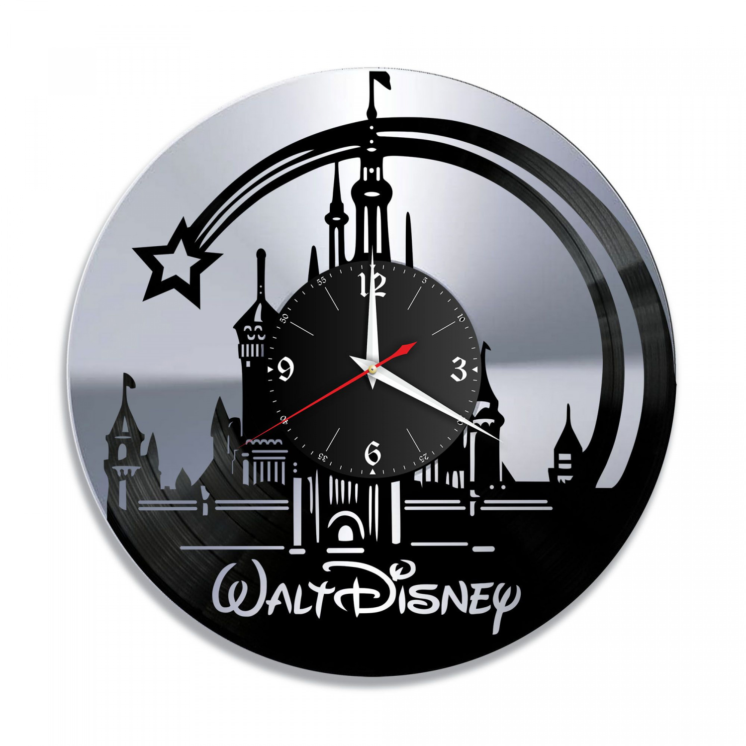 Часы настенные "Дисней (Disney), серебро" из винила, №1 VC-10331-2