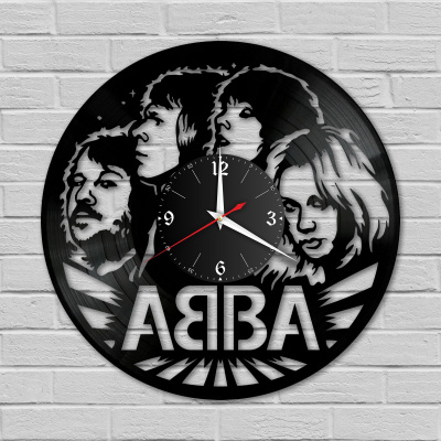Часы настенные "группа ABBA" из винила, №1