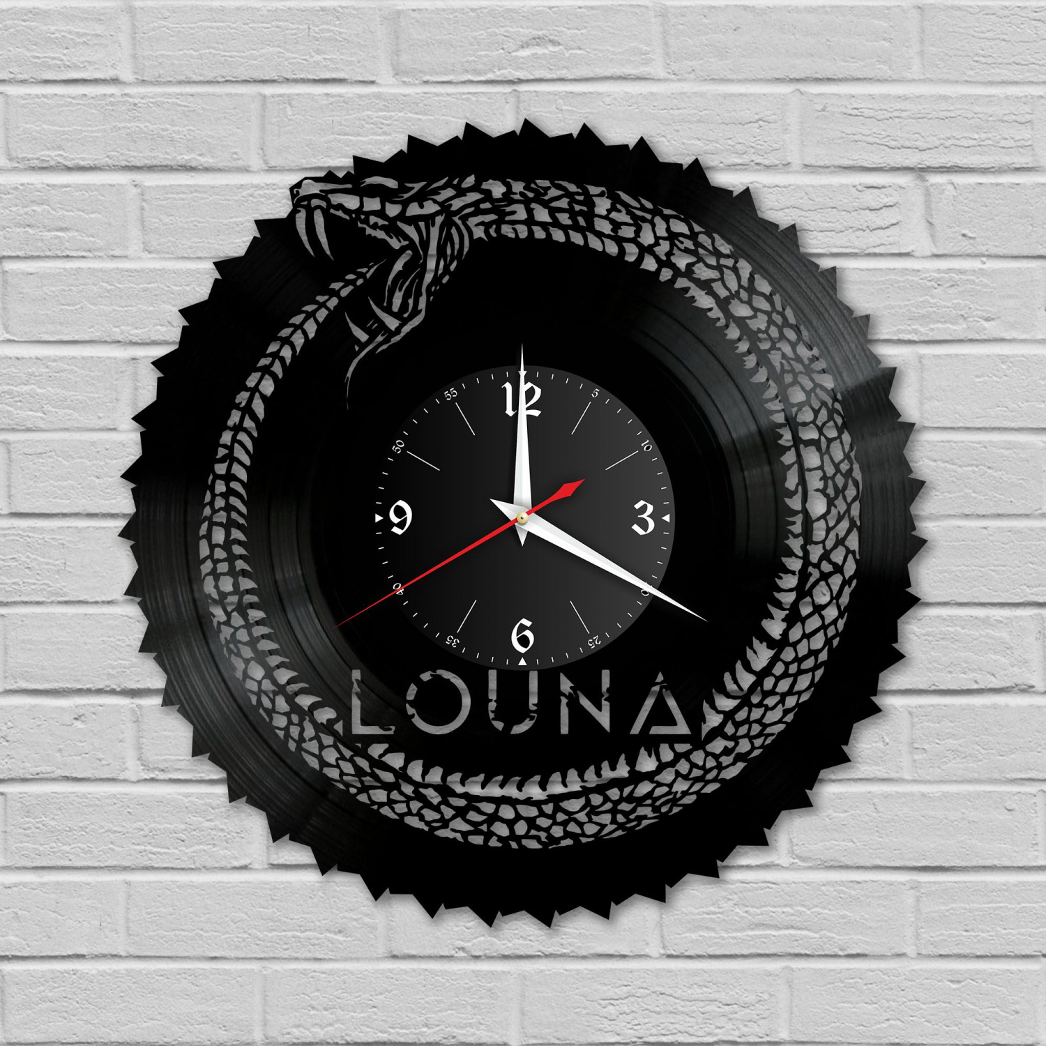 Часы настенные "группа Louna" из винила, №2 VC-10819