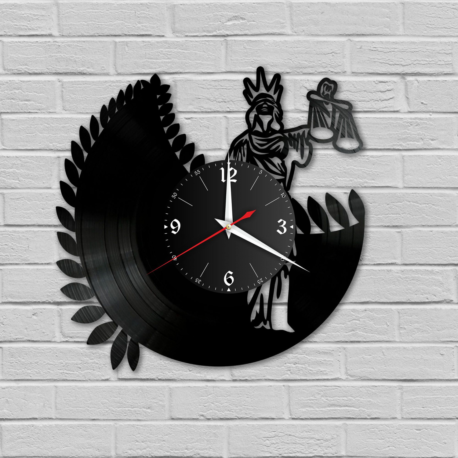 Часы настенные "Фемида" из винила, №2 VC-12054