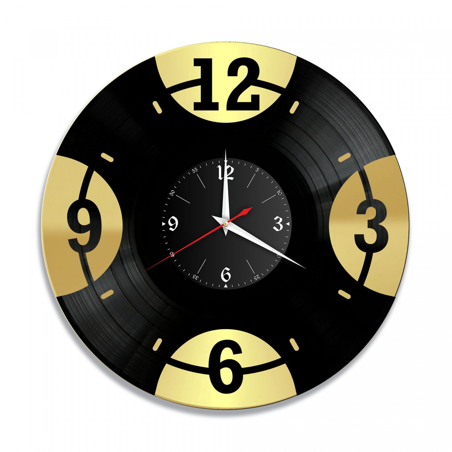 Часы настенные "Цифры, золото" из винила, №18 VC-10959-1