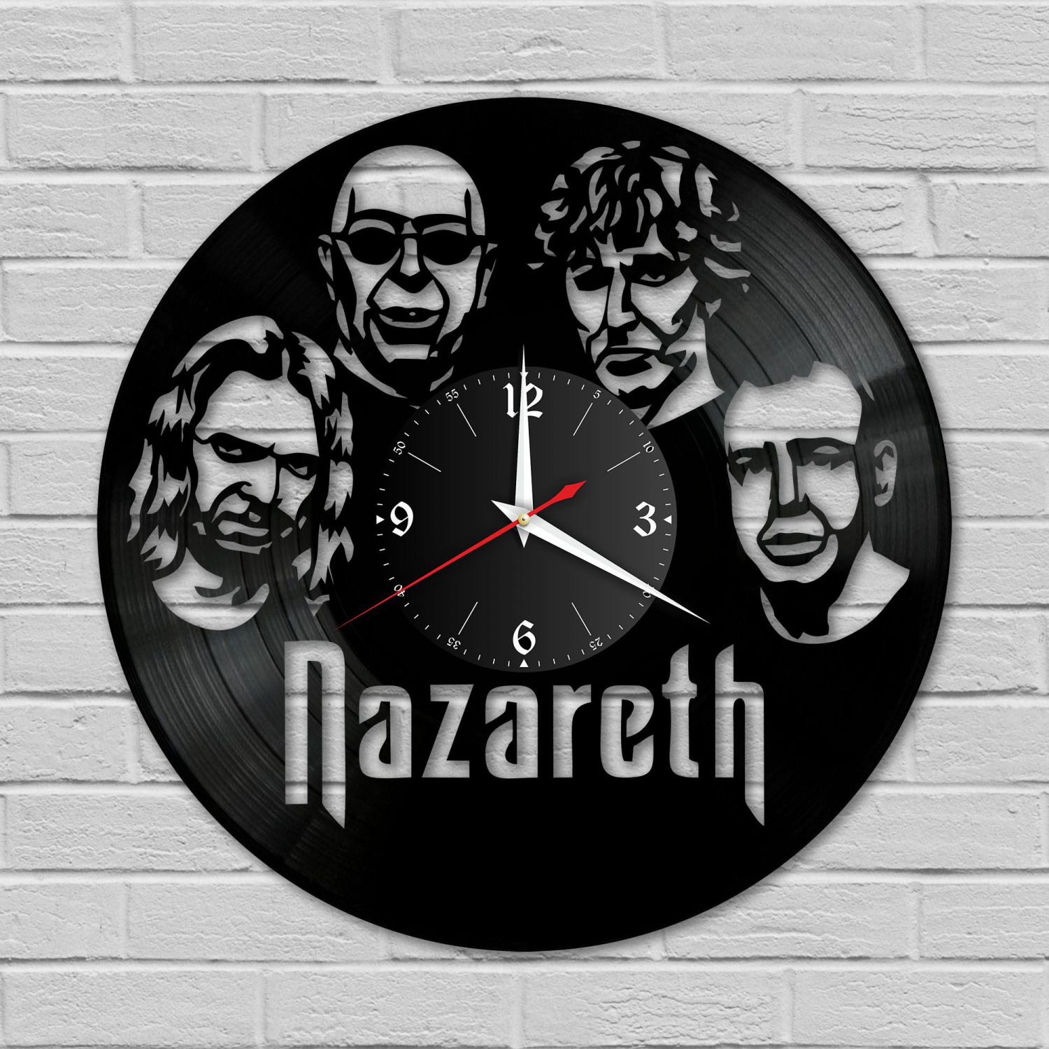Часы настенные "группа Nazareth" из винила, №1 VC-10124