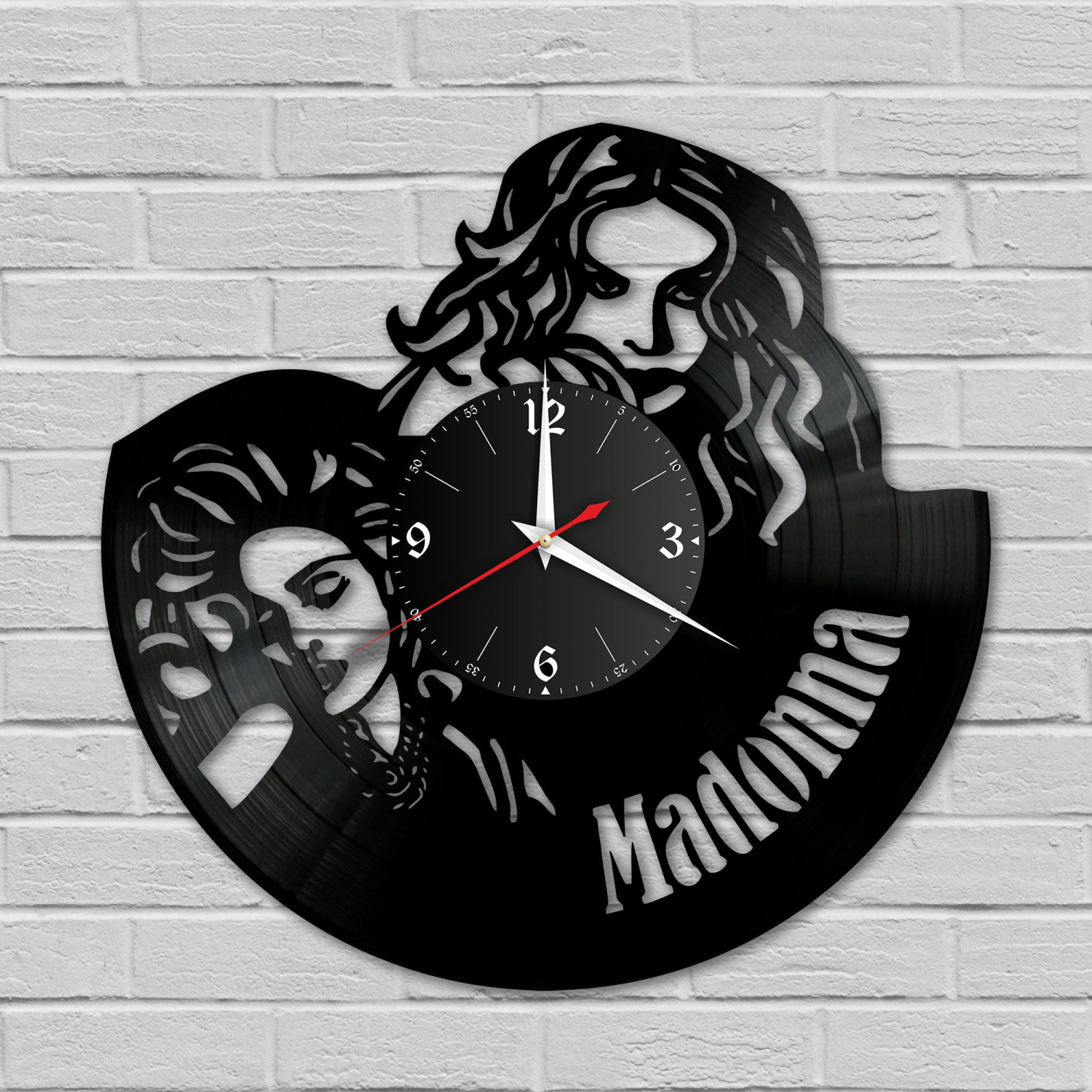 Часы настенные "Мадонна" из винила, №1 VC-10232