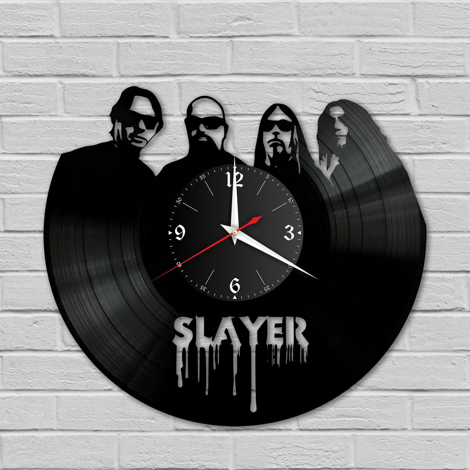 Часы настенные "группа Slayer" из винила, №1 VC-10161