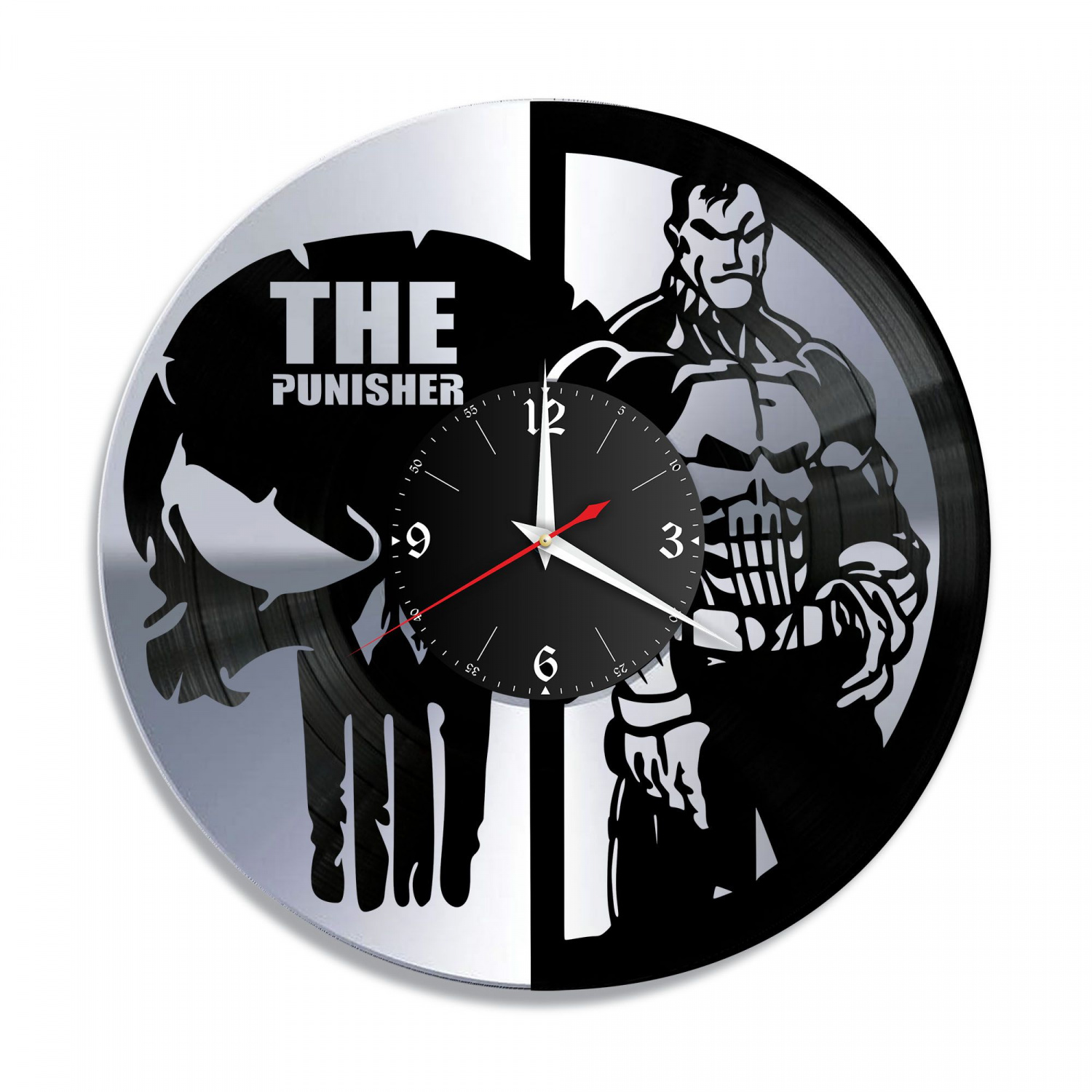 Часы настенные "The Punisher, серебро" из винила, №1 VC-10562-2