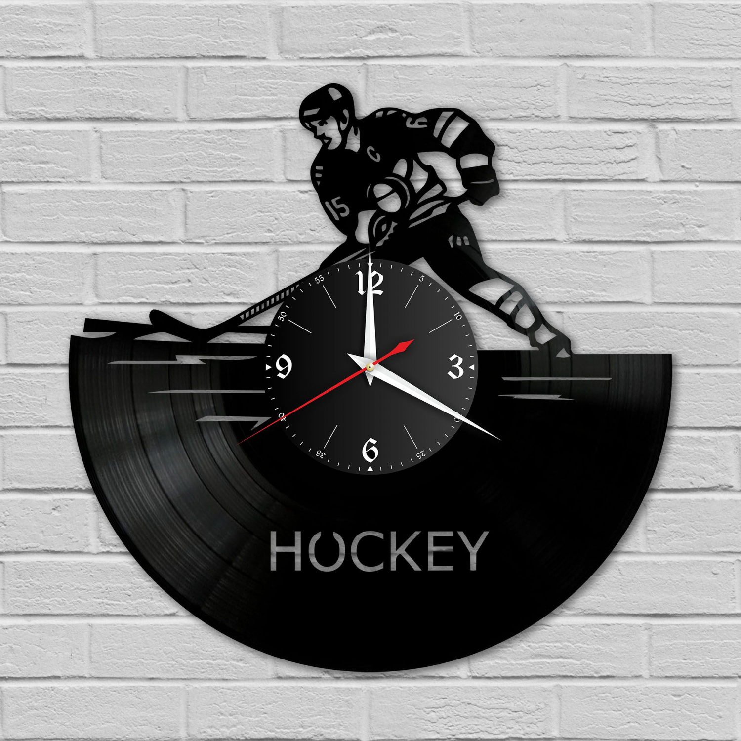 Часы настенные "Хоккей" из винила, №1 VC-10531