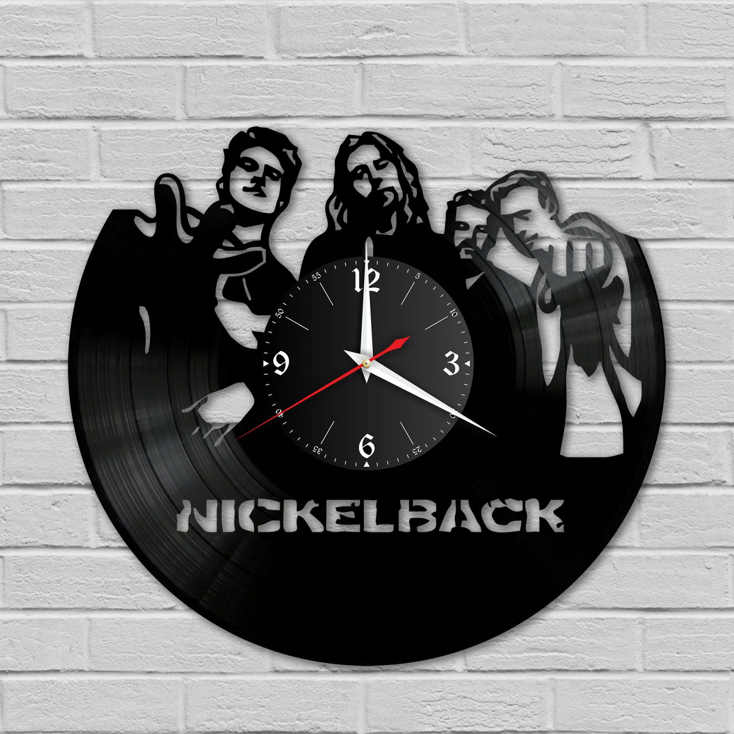 Часы настенные "группа Nickelback" из винила, №1 VC-10125