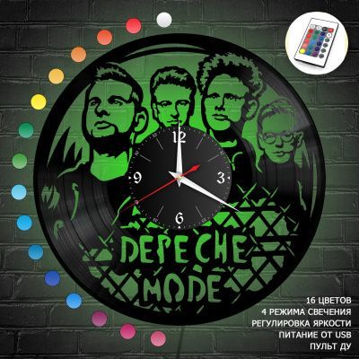 Часы с подсветкой "группа Depeche Mode" из винила, №5