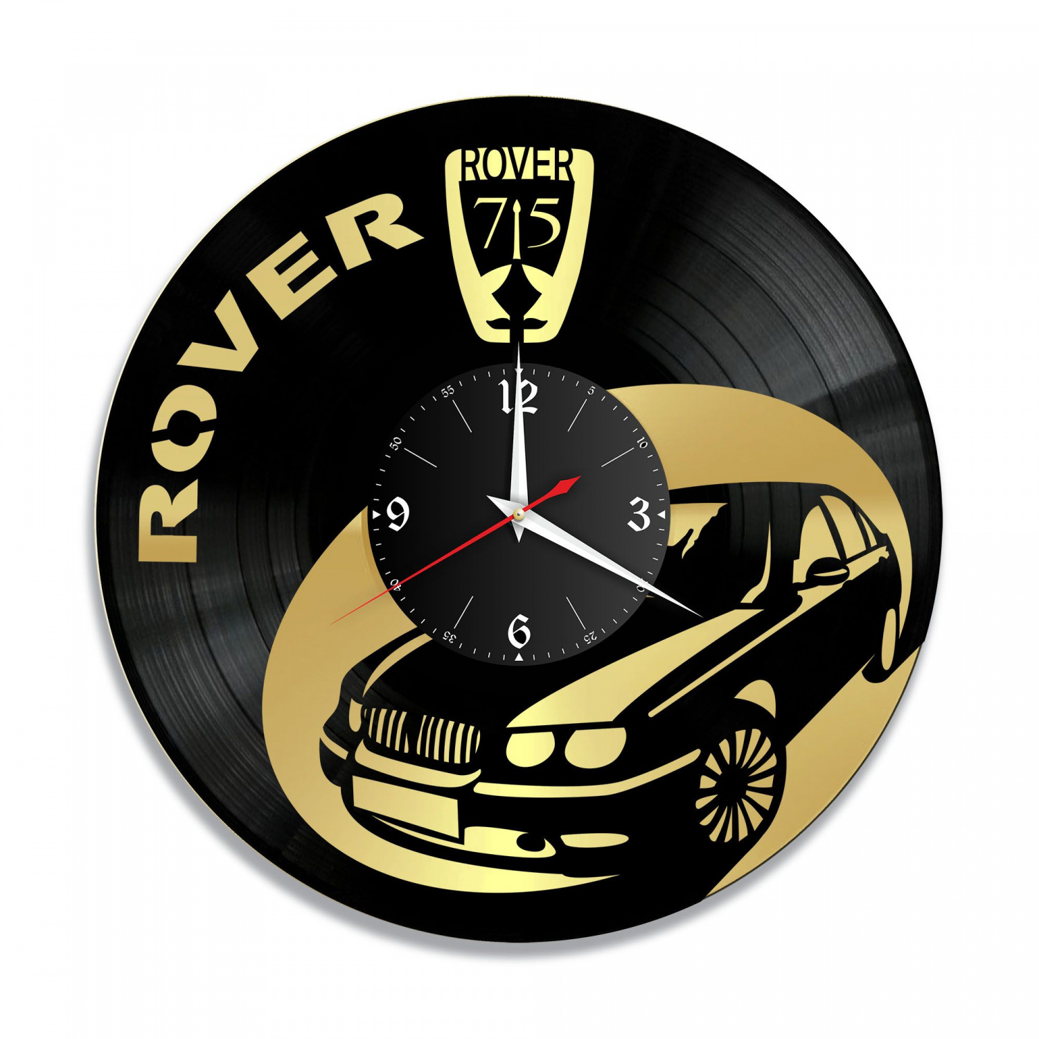 Часы настенные "Rover 75, золото" из винила, №1 VC-10829-1