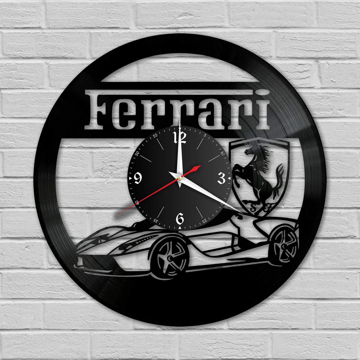 Часы настенные "Ferrari" из винила, №1 VC-10814