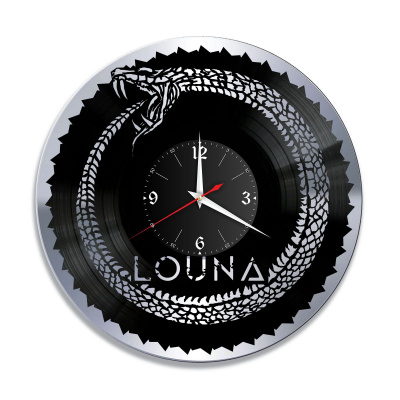 Часы настенные "группа Louna, серебро" из винила, №2