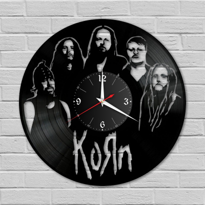Часы настенные "группа Korn" из винила, №1