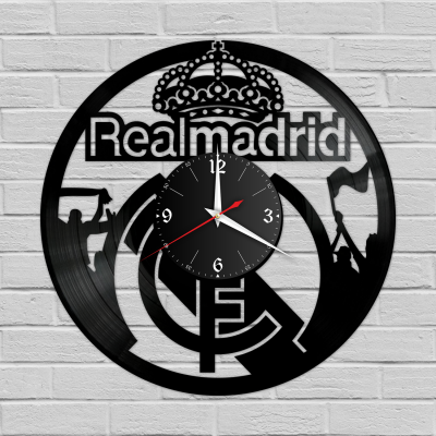 Часы настенные "ФК Реал Мадрид" из винила, №R1