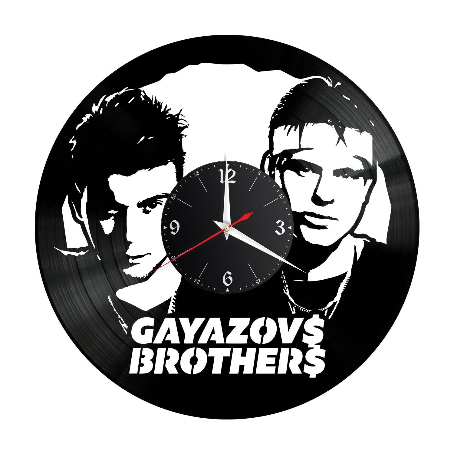 Часы настенные "GAYAZOVS BROTHERS" из винила, №1 VC-12247