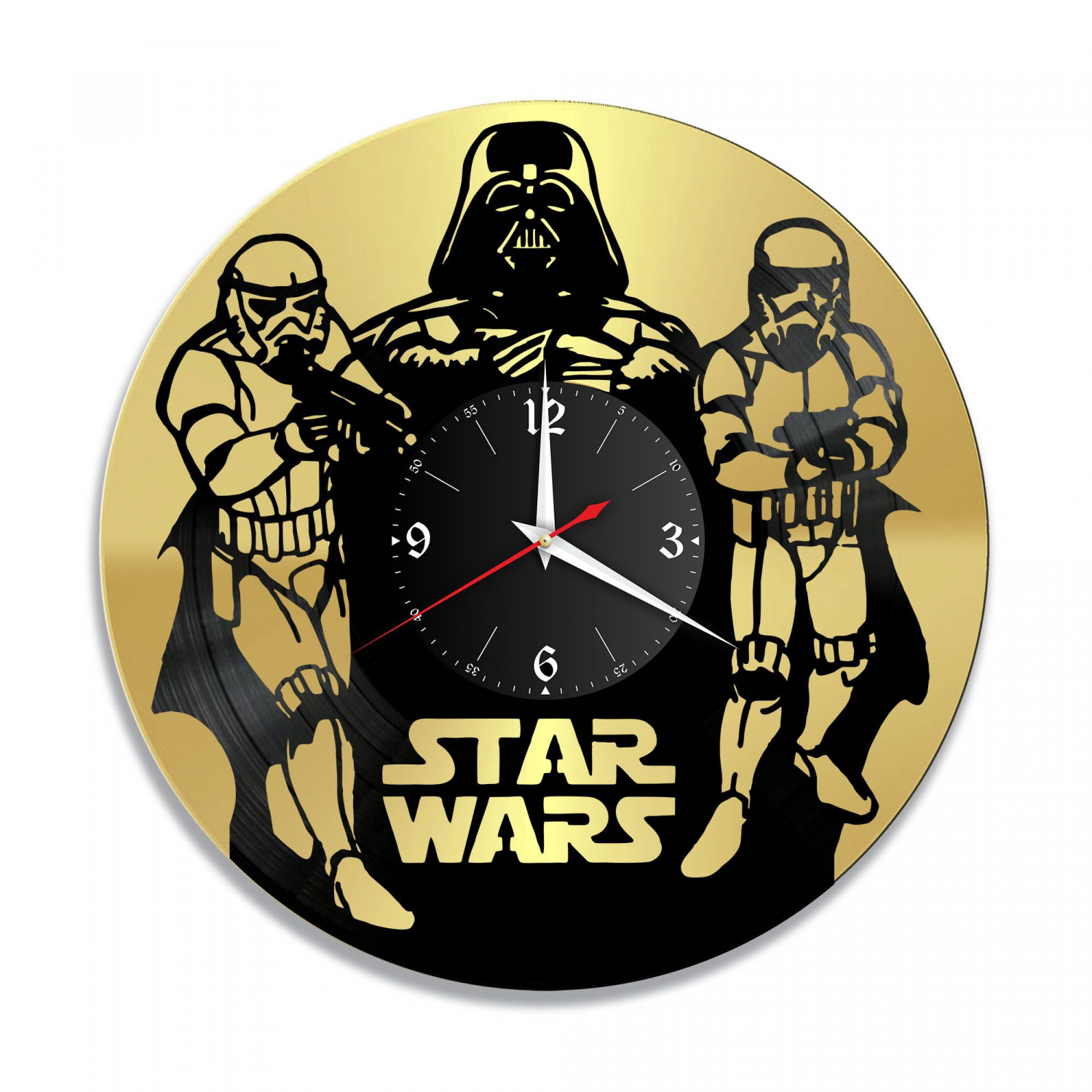 Часы настенные "Звездные Войны (Star Wars), золото" из винила, №4 VC-10327-1
